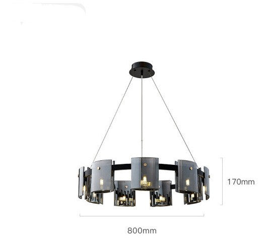 Modern Simple Glass Living Room Chandelier Bedroom Study