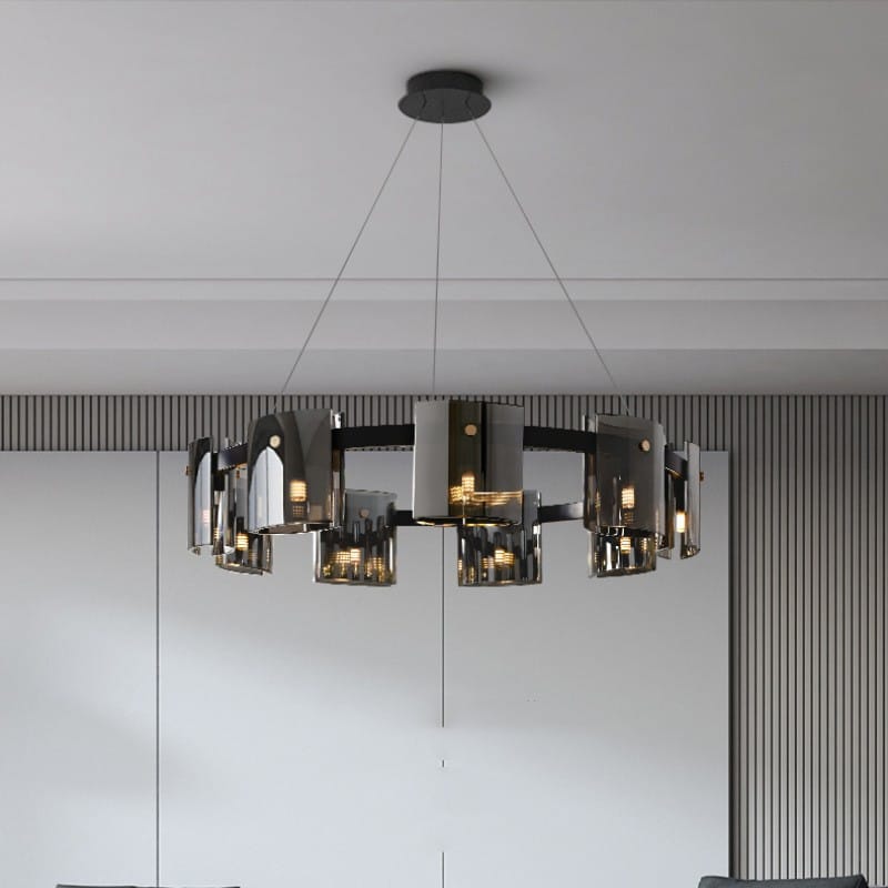 Modern Simple Glass Living Room Chandelier Bedroom Study