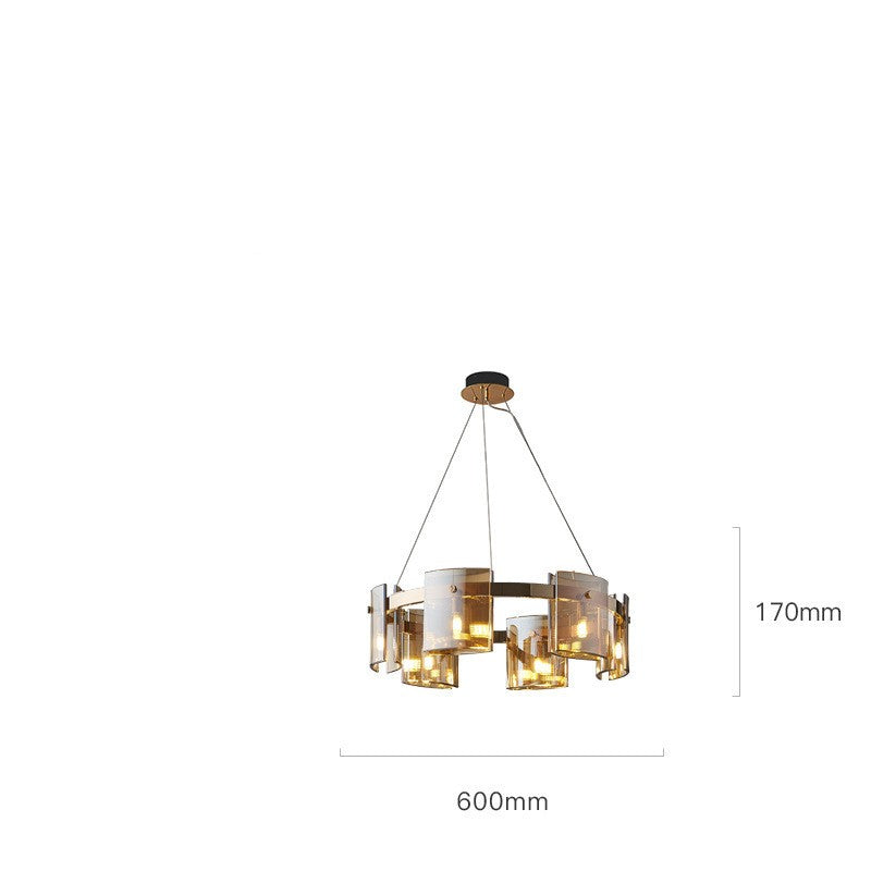 Modern Simple Glass Living Room Chandelier Bedroom Study