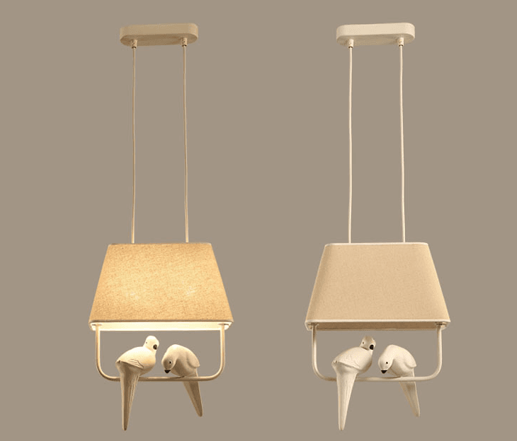 Creative Nordic Simple Bird Decorative Fabric Chandelier