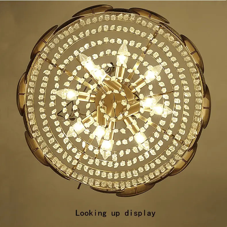 Stainless Steel Living Room Ceiling Crystal Chandelier