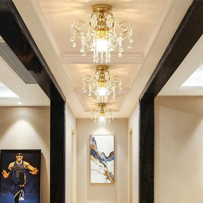 American Small Chandelier Balcony Aisle Corridor Single Head