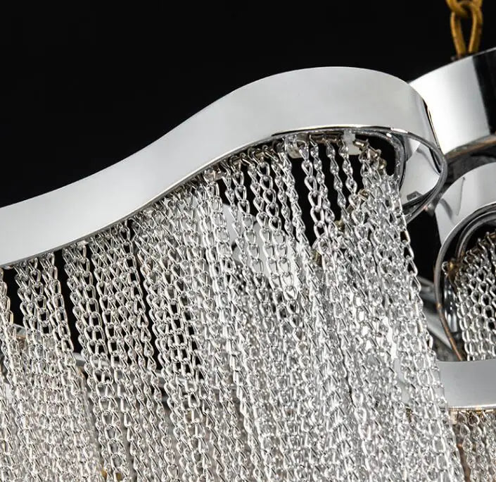 Nordic Light Luxury Tassel Aluminum Chain Living Room