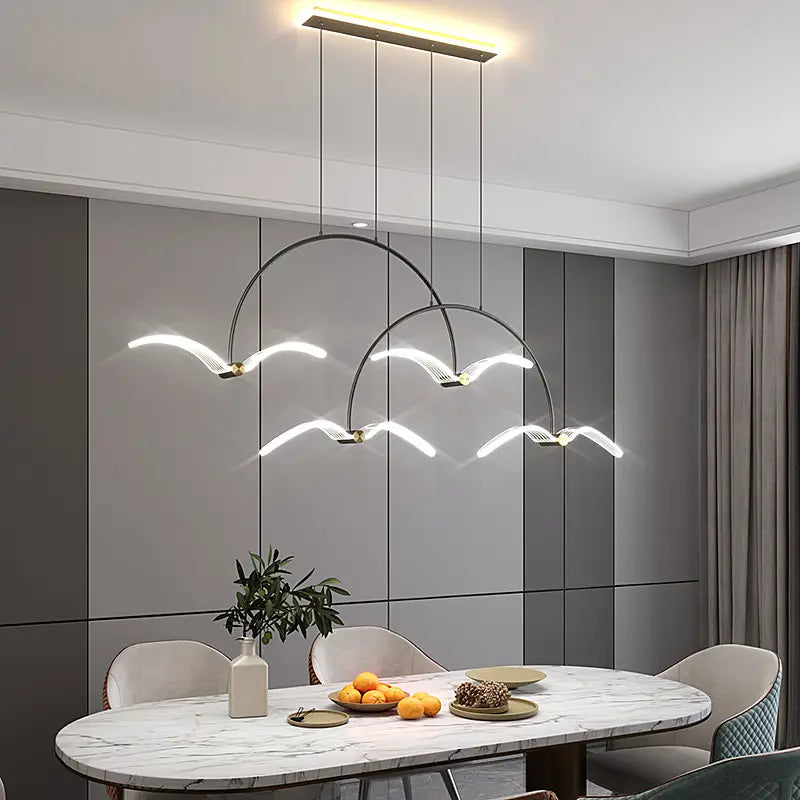 Modern Minimalist Bedroom Showroom Window Seagull Led