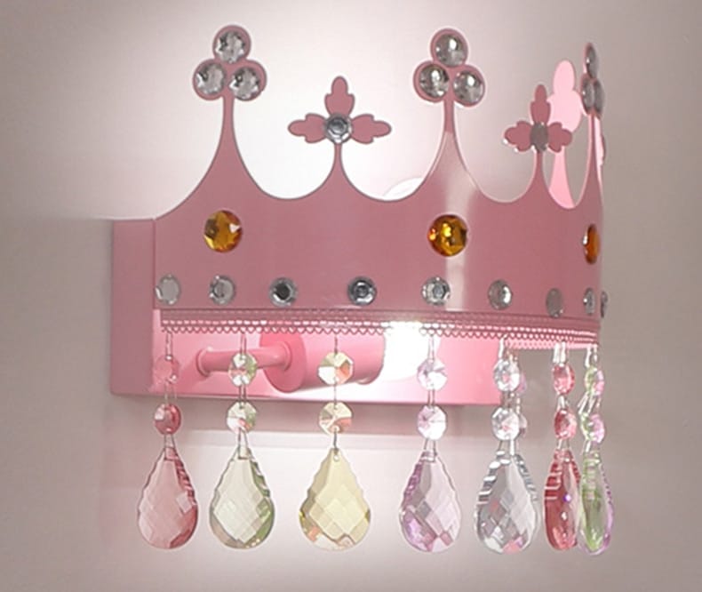 Nordic Led Crystal Chandelier Cartoon Crown Dimming