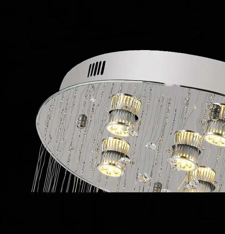 Duplex Staircase Long Rotating Spiral Crystal Chandelier
