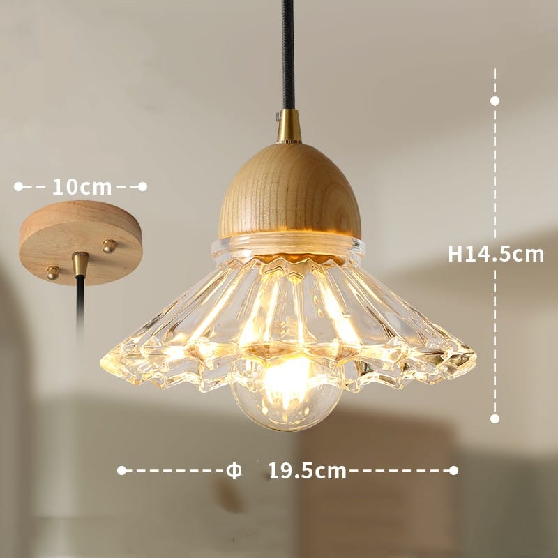Solid Wood Glass Three Head Restaurant Nordic Modern