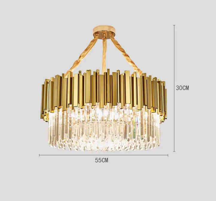 Modern Minimalist Light Luxury Crystal Living Room Glass
