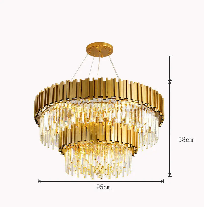 Modern Minimalist Light Luxury Crystal Living Room Glass