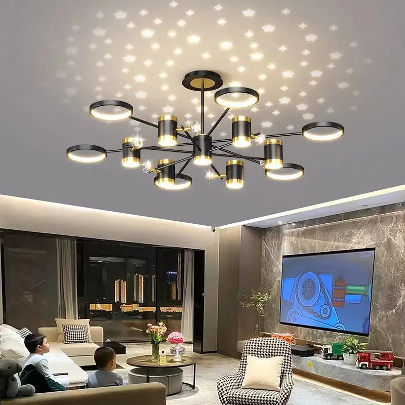 Light Luxury Chandelier Nordic Star Lamp Combination Whole