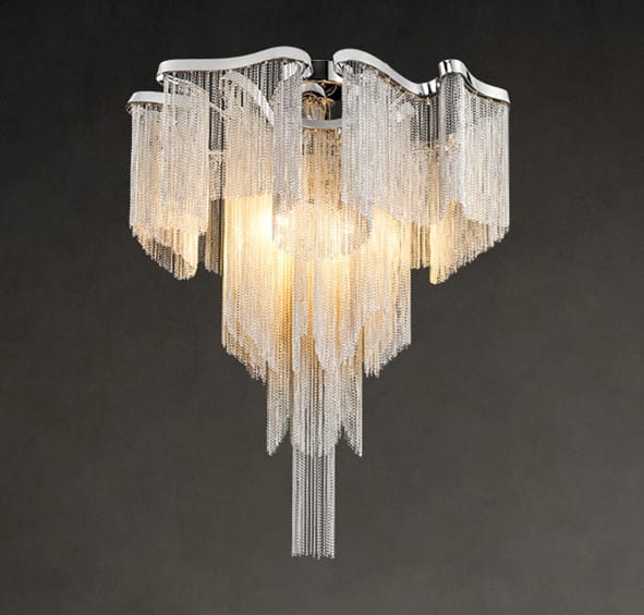 Nordic Light Luxury Tassel Aluminum Chain Living Room