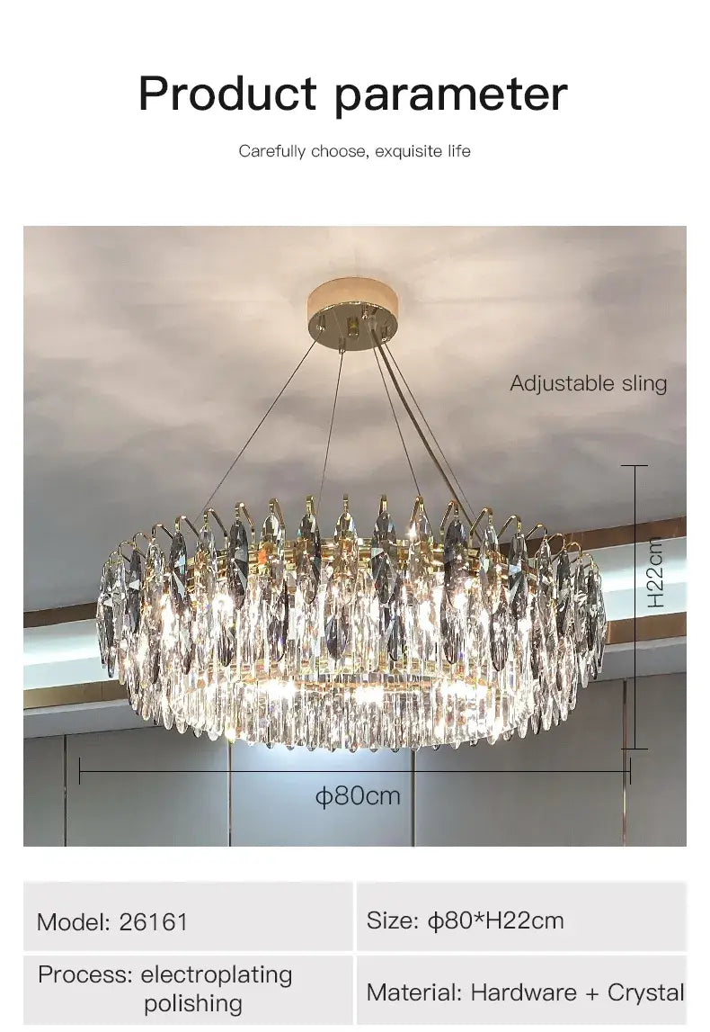 Light Luxury Chandelier Living Room Crystal Diamond Fashion