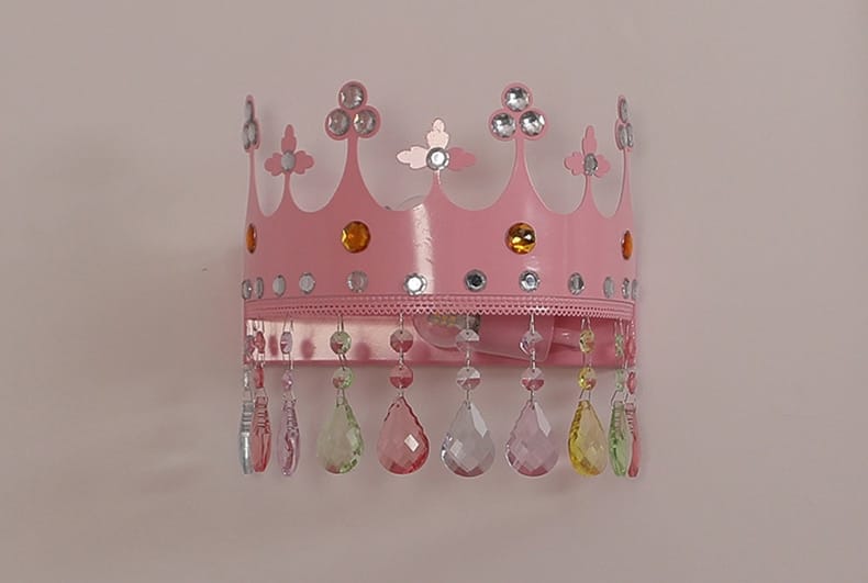 Nordic Led Crystal Chandelier Cartoon Crown Dimming