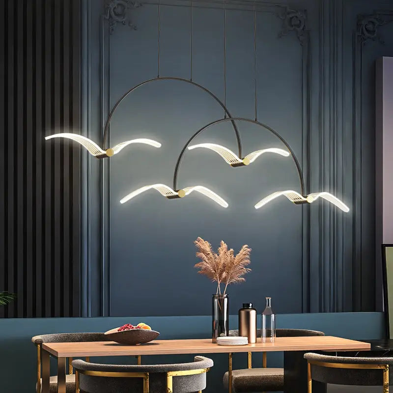 Modern Minimalist Bedroom Showroom Window Seagull Led
