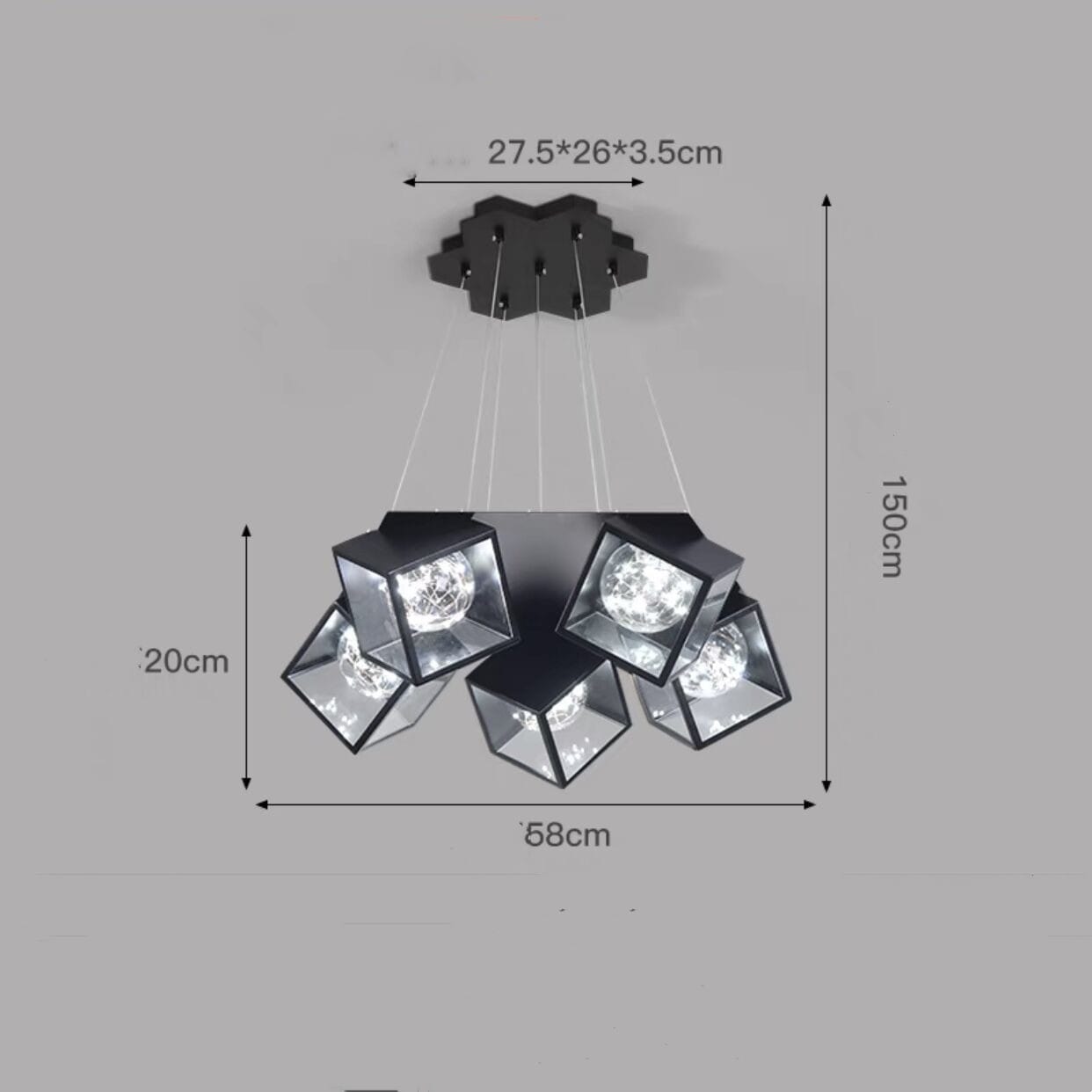 Home Bedroom Model Room Lamp Nordic Star Dining Chandelier