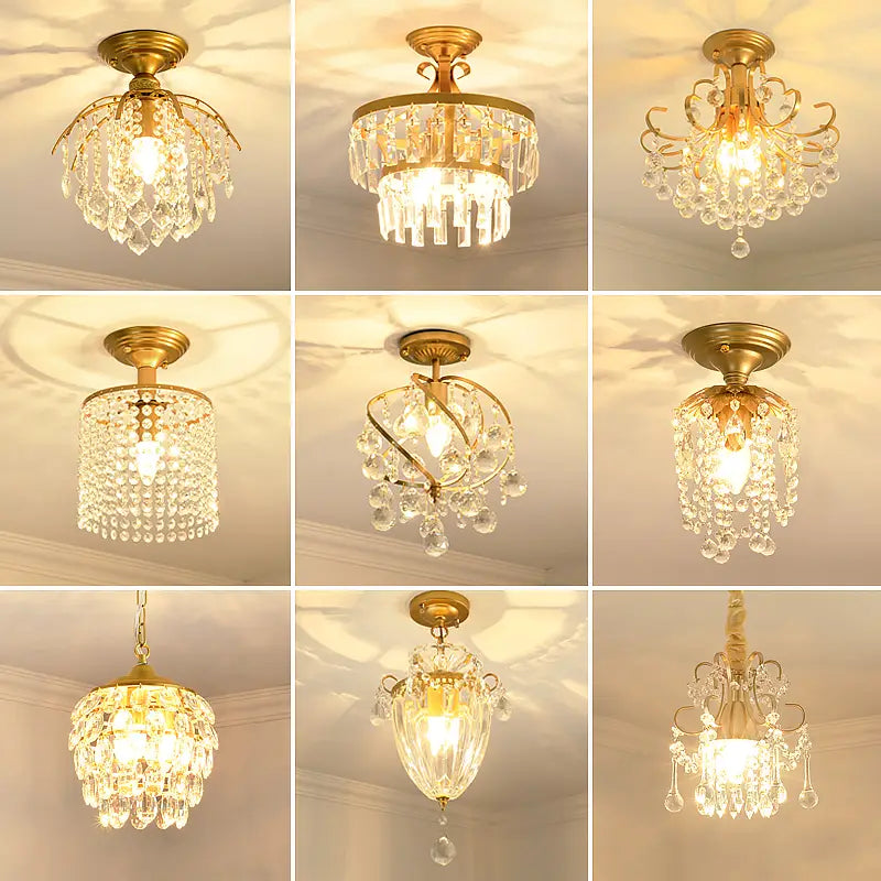 American Small Chandelier Balcony Aisle Corridor Single Head