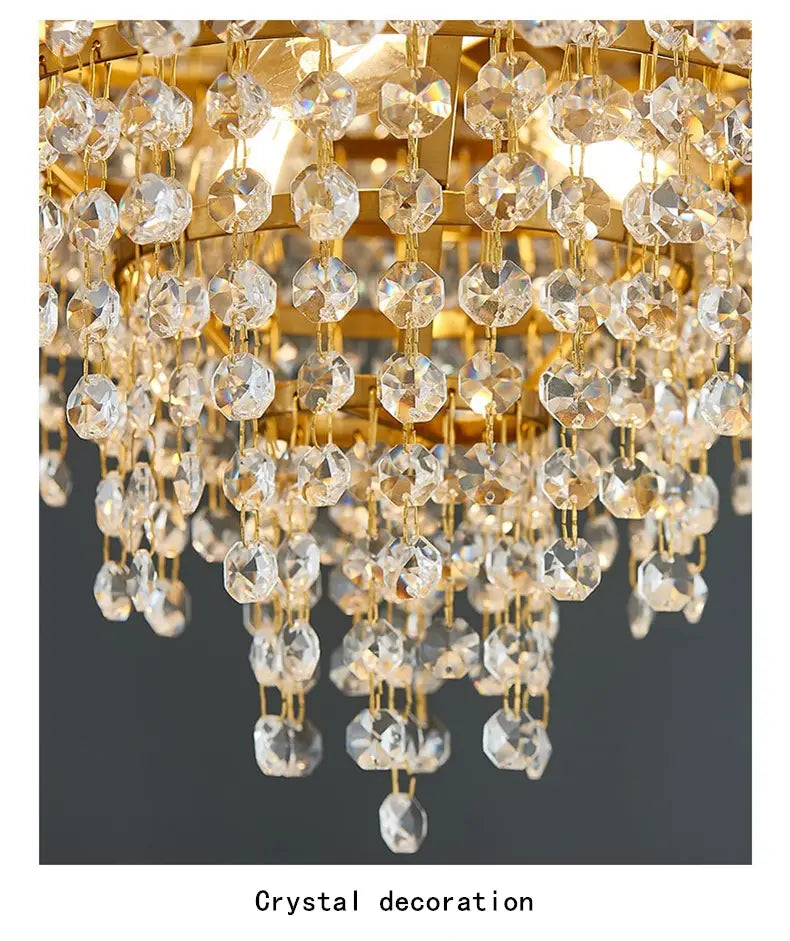 Stainless Steel Living Room Ceiling Crystal Chandelier