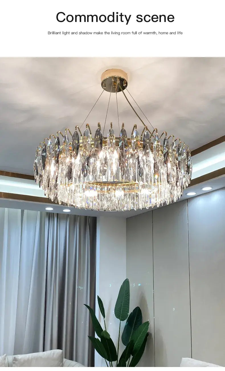 Light Luxury Chandelier Living Room Crystal Diamond Fashion