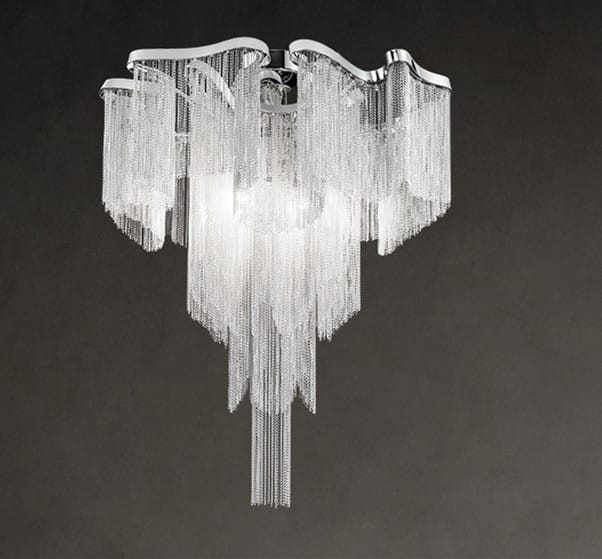 Nordic Light Luxury Tassel Aluminum Chain Living Room