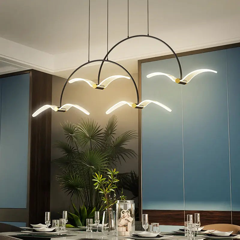 Modern Minimalist Bedroom Showroom Window Seagull Led