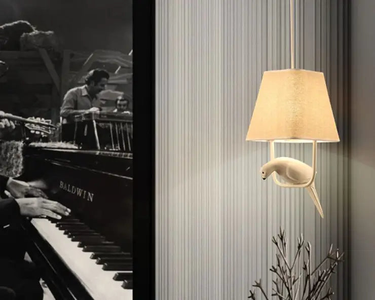 Creative Nordic Simple Bird Decorative Fabric Chandelier