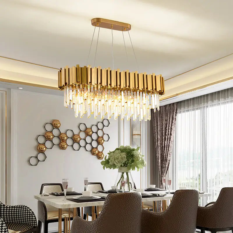 Modern Minimalist Light Luxury Crystal Living Room Glass