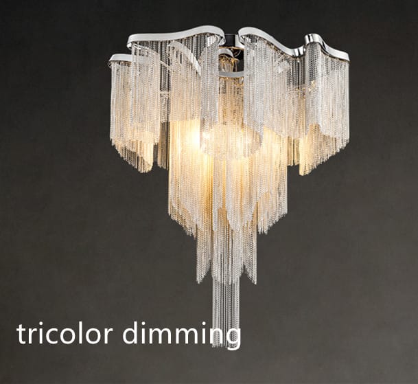 Nordic Light Luxury Tassel Aluminum Chain Living Room