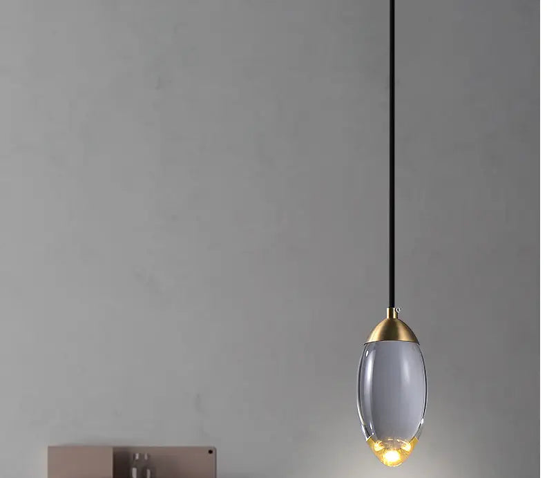 Postmodern All Copper Crystal Chandelier Bedroom